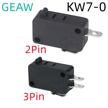 10PCS KW7-0 Mikro Stikalo za Mikrovalovna Pečica Igra Stroji, Električni Štedilniki, 16A 125VAC/250VAC 1NO 1NC 2Pin 3 Pin KW7-0