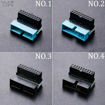 1PCS 20pin USB 3.0 Moški Ženski Podaljšanje vmesnik za Matično ploščo Mainboard Priključek za Vtičnico pod Kotom 90 Stopinj