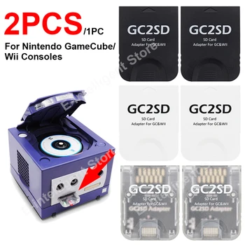2/1PCS GC2SD Sim Adapter Mikro SD Kartic Napajalnik Za Nintendo Gamecube NGC in Wii, Retro Igre Konzole Igralni Dodatki