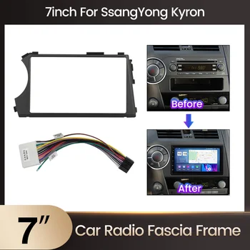2 DIN avtoradio Plošča Montaža Za Ssang Yong SsangYong Kyron Actyon 2005-2013 Namestitev radio Dash Fascijo okvir