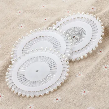 200Pcs/5 Škatle Dressmaking Zatiči Beli Krog Pearl Glavo Iglo za Šivanje Pin Obrti Ročno Domov Dekoracijo DIY Darilo 35 mm Dolžina