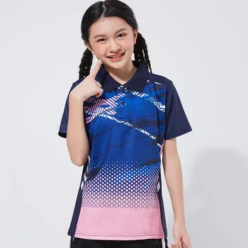 2023 Novo Otrok Badminton T-shirt Quick Dry Moški Ženske Kratek Rokav Tiskanja Odbojka Namizni Tenis Piong Pong Enotno Majica Vrhovi