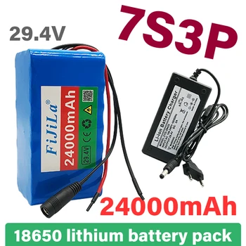 24V 24ah 7s3p 18650 Litij-Ionsko Baterijo, 29.4 V 24000Mah Električna Kolesa z motorjem / Električni /Prilagodljiv Plug 24v Baterija Litij -