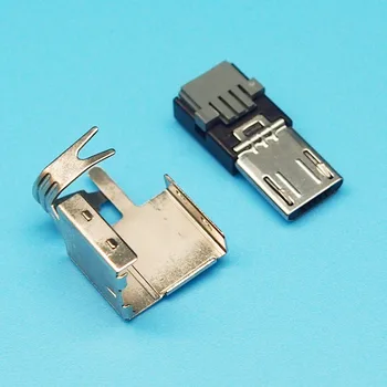 25set 2 v 1 Solderless USB moški konektor Punctured Tipa MIKRO moški vtič