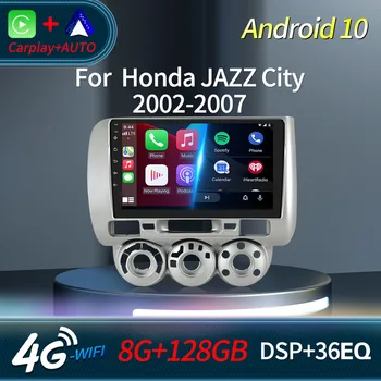 4G WIFI Android 10 Za Honda Jazz Fit 2002-2007 Avto Radio multimedijski Predvajalnik Carplay Android Auto Video 2Din DVD 1280*720 QLED