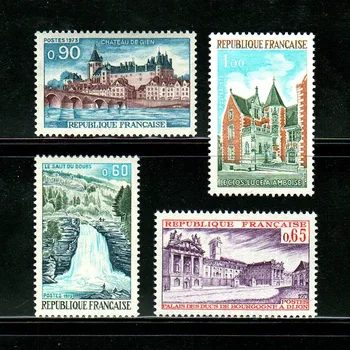 4Pcs/Nastavite Novo Francija Post Žig 1973 Tour Pokrajino Graviranje Poštne Znamke BREZ prilepke