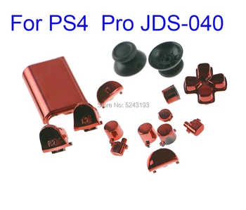 50sets Chrome Gumbi Komplet L1 V1 L2 R2 Thumbstick skp zamenjava za PS4 Pro krmilnik za PS4 4.0 JDS 040 JDM 040 Gumbi Komplet
