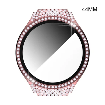 594A Smartwatch Gledati Polno Kristalno Diamantno Ploščo Obroč Zaščitni Odbijača Pokrov Ohišja za Galaxy-Watch 4 40 mm / 44 mm
