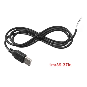 5V USB 2.0 Moški Priključek 2 Pin 2 Žice za Napajanje Polnjenje Kabel Kabel Priključek DIY 1m Žice 19QA