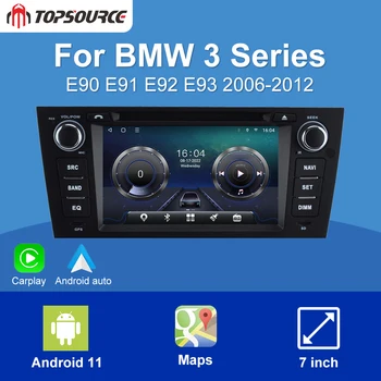 7 Palčni 8-Core Android 11 Avto GPS Navigacija Radio Multimedijski Predvajalnik, Avto Radio BMW E90,E91,E92,E93,3 Series