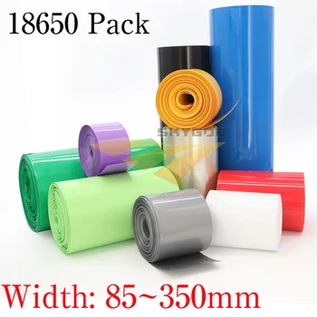 85mm ~ 350 mm Litijeva Baterija 18650 Heat Shrink Tube Li-ion Zaviti Kritje Kože PVC Shrinkable Cevi Film Rokavi Izolacija Ovoj