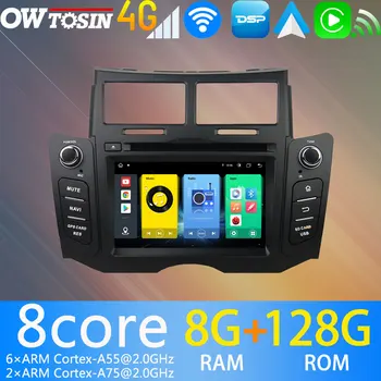 8G+128G Android 11 Avto DVD Radio HD Zaslon Za Toyota Yaris XP90 Vitz 2005-2012 Bluetooth 5.0 Privezovanje CarPlay Vodja Enote Stereo