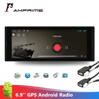 AMPrime 1 Din Avto Android Multimedijski Predvajalnik 6.9
