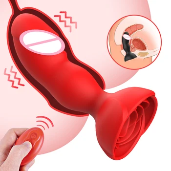 Analni čepi Sexshop Silikona, Ena Enota g Spot Kot Slike, Ni Analni Seks Igrače Seks Rose Oblika Vibratorja Resnično odraslih izdelek seks igrače