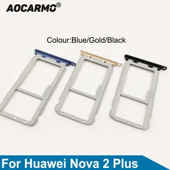 Aocarmo MicroSD Imetnik Nano Sim Kartico Pladenj Za Huawei Nova 2 Plus Nadomestni Del