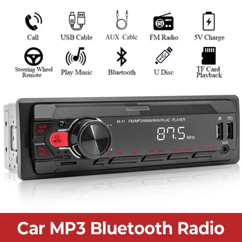 Avto Radio Univerzalno 1 DIN Avto Stereo Bluetooth, USB, AUX V Dash Vodja Enote FM Radio Media Sprejemnik Avto Center za Nadzor MP3 Predvajalnik