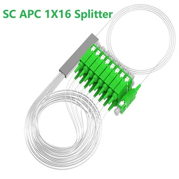 Brezplačna Dostava 10pcs/veliko Splitter 1X2 1X4 1X8 1X16 1X32 PLC SC/APC svjetlovodni En Način 0,9 mm G657A1 LSZH 1m PVC