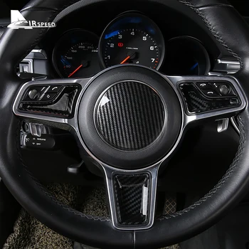 Chrome ABS Ogljikovih Vlaken Slog Nalepke Za Porsche Macan 2014-2022 2023 Avto Volan Center Okvir Notranje Trim Dodatki