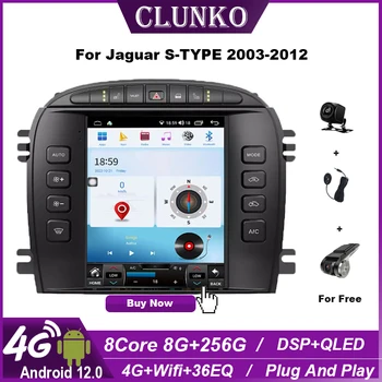 Clunko Za Jaguar S-TYPE 2003 - 2012 Android Avto Radio Stereo Tesla Zaslon Multimedijski Predvajalnik Carplay Auto 8G+256G 4G Bluetooth