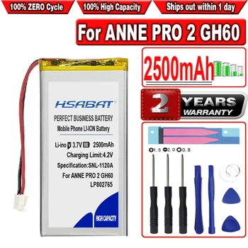 HSABAT 2500mAh LP402764 Baterija za ANNE PRO 2 GH60 POKER2 Obins RGB Brezžični Mehanske tipkovnice
