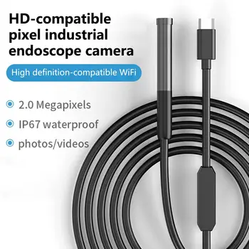 Industrijska Endoskop 200w Pixel Plinovod Endoskop Odkrivanje omrežja Wi-Fi Smart Phone za Android/IOS Tip-C Endoskop Fotoaparat