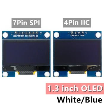 Je 1,3-palčni OLED module SPI/IIC I2C Komunikacijo belo/modre barve, 128X64 je 1,3-palčni OLED LCD LED Zaslon Modul 1.3
