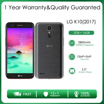 LG K10 (2017) 2GB+16GB 13MP Fotoaparat Prenovljen-Original Odklenjena Telefon 5.3 palčni Wi-fi Poceni Mobilni Telefon, Brezplačna Dostava