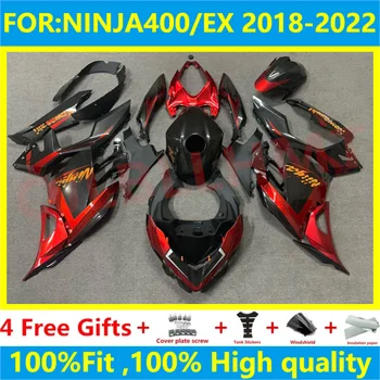 Motorno kolo Celotno Fairings Kit primerni Za Ninja400 EX400 EX Ninja 400 2018 2019 2020 2021 2022 2023 oklep Karoserija nastavite rdeče črno