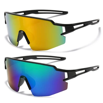 Na prostem, kolesarska očala športna sončna očala za moške in ženske UV400 velik okvir pisane kolesarska očala