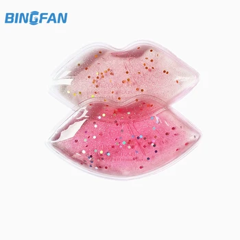 Naključno Dostave Vroče Mini Ustnice Oblikovan Lepoto Gel Ice Paket Lip Obliko Kul Nahrbtnik z Bleščicami