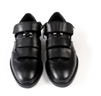 Nov prihod priložnostne čevlji za moške črne kavljem& zanke moda ročno pravega usnja moški čevlji
