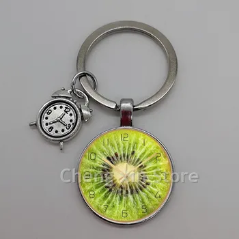 Nov čar key ring limonin sadje steklena ura avto deli, okraski unisex key ring