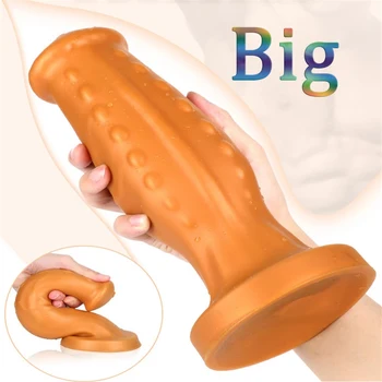 Novi Sex Shop Veliko Analni Silikonski Vibrator Big Butt Plug Analni Dilator G spot Stimulator Spolnih Igrač za Ženske, Moške