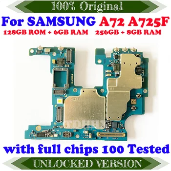 Original Odklenjena Odbor Za Samsung Galaxy A72 A725F Matično ploščo S Polno Čipov Za Samsung Galaxy A72 A725F Logiko Odbor Ploščo