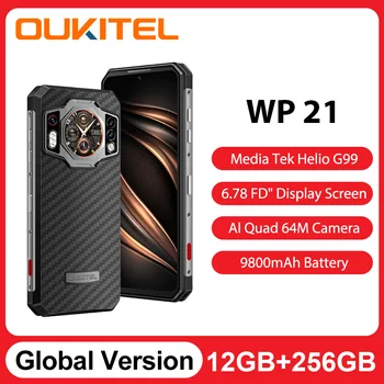 Oukitel WP21 12GB 256GB Pametni telefon Robusten, Dvojni Zaslon G99 6nm 66W Hitro Polnjenje Mobilnega Telefona 6.78 FHD+ 120Hz 64MP Mobilnikov