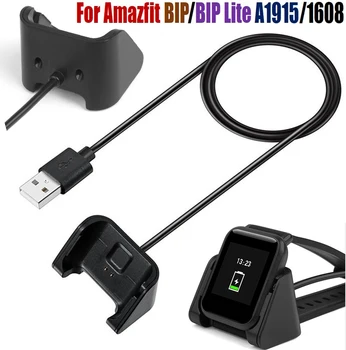 Pametna Zapestnica Polnjenje Posnetek za Huami Amazfit BIP/Bip Lite A1608 A1915 Watch Band USB Kabel za Amazfit BIP Adapter za Polnilnik
