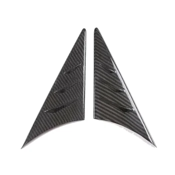 Pravi Ogljikovih Vlaken Rearview Mirror Strani Trikotnika Spojler Trim Dekorativne za