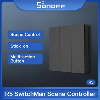 SONOFF SwitchMan R5 Scene Krmilnik z Baterijo 6-brez Ključa-Ožičenje eWeLink-Daljinski upravljalnik Deluje SONOFF M5/MINIR3 Pametni Dom Nova