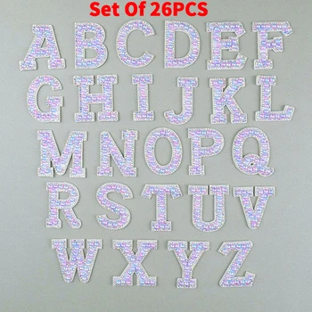 Sklop 26PCS ročno vroče vaja abeceda obliž modnih oblačil prtljage DIY dekorativni dodatki Železa Na značko