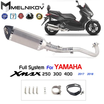 Slip Za Yamaha XMAX300 XMAX250 XMAX400 Motocikel Celoten Sistem Izpušni Glušnik Pobeg Sredini Povezavo Cevi 2017 2018