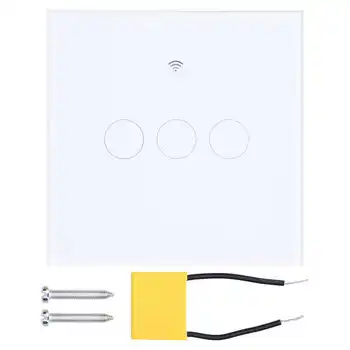 Stenske Luči Stikalo za WiFi Smart Touch Smart Stikalo z Timing Funkcija Gospodinjskih Aparatov EU Plug 80-260VAC