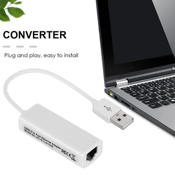 USB2.0 RJ45 Ethernet Pretvorniki Pogon-brez 10/100M ZVEZDIŠČE USB Lan Računalnik Zunanje Žične Dodatki za PC PROCESOR Windows