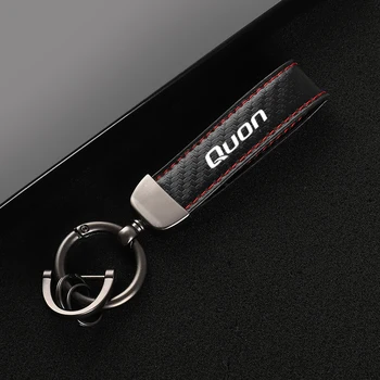 Usnje avto keychain podkve sponke nakit ključnih verige za Nismo QUON Avto Styling Zunanjosti Dekorativni Dodatki za avtomobile