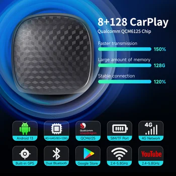 Vcarlinkplay Android Brezžično Android Auto Ai Polje Wireless Apple CarPlay Adapter, Avdio in Video Sprejemniki Za Avtomobile