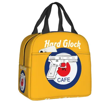Vintage Težko Glock Cafe Kosilo Vrečko za Kampiranje Potovanja Nepremočljiva Toplotno Izolirana Hladilnik Kosilo Polje Ženske, Otroci Tote Posodo