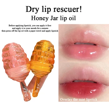 Vlažilni Plumping Lip Gloss Popravilo Zmanjšanje Ustnice Fine Linije Masko Malo Medu Lonec Ustnice Olje Ustnice Nego Serum Bistvo Olje Nova