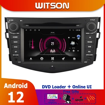 WITSON Android 12 AVTO DVD PREDVAJALNIK Z GPS Za TOYOTA RAV4 2008 2009 2010 2011 WIFI TB CarPlay z DVD Loader + 50 Online Temo