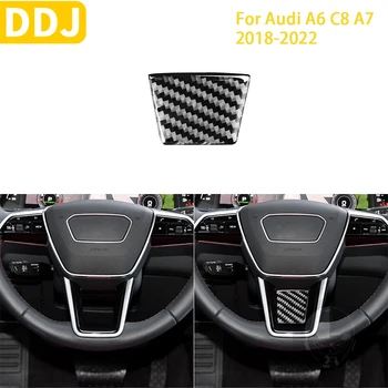 Za Audi A6 C8 A7 2019 2020 2021 2022 Avto Dodatki Volan Brado Plošča Pokrov Prevleko Iz Ogljikovih Vlaken Nalepke Za Dekoracijo