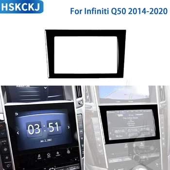 Za Infiniti Q50 2014-2020 Dodatki Avto Črni Plastični Notranjosti Navigacijski Okvir Trim Nalepke Za Dekoracijo