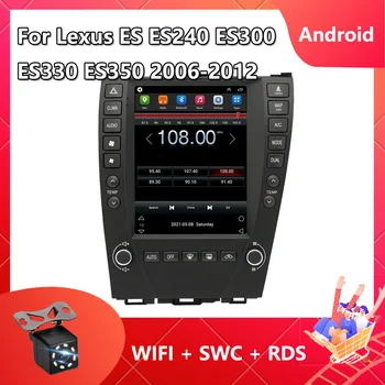 Za Lexus ES ES240 ES300 ES330 ES350 2006 - 2012 Android 12 avtoradio Navpično Zaslon Multimedijski Predvajalnik Samodejno GPS, Bluetooth, WIFI